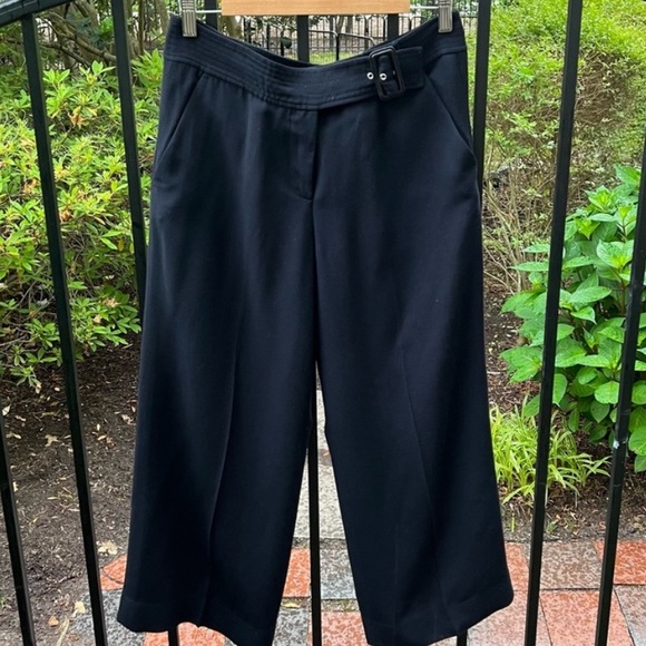 EUC A.L.C Navy Emily Gaucho Belted pants. Zipper fly. Size 4. - Picture 3 of 16